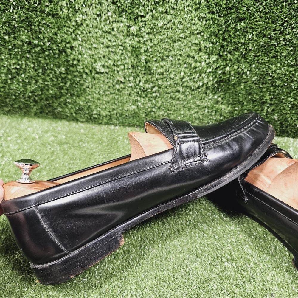 GH Bass Weejuns Harrison Black Leather Slip On Dress Loafers Mens Size 10.5 D - Picture 8 of 13
